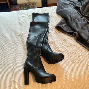 Guess over the knee chunky heels
